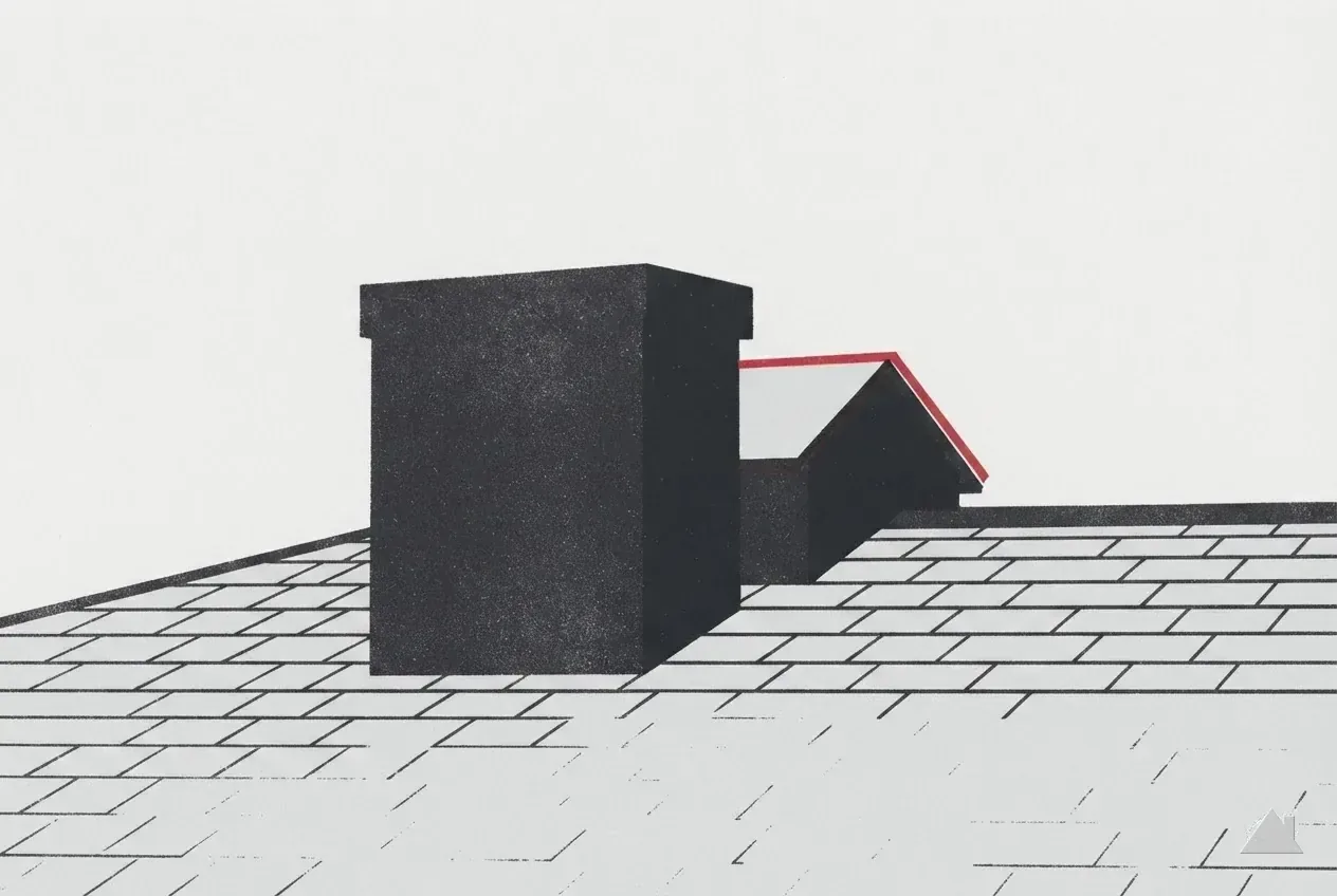 Two-colour print of a chimney cricket