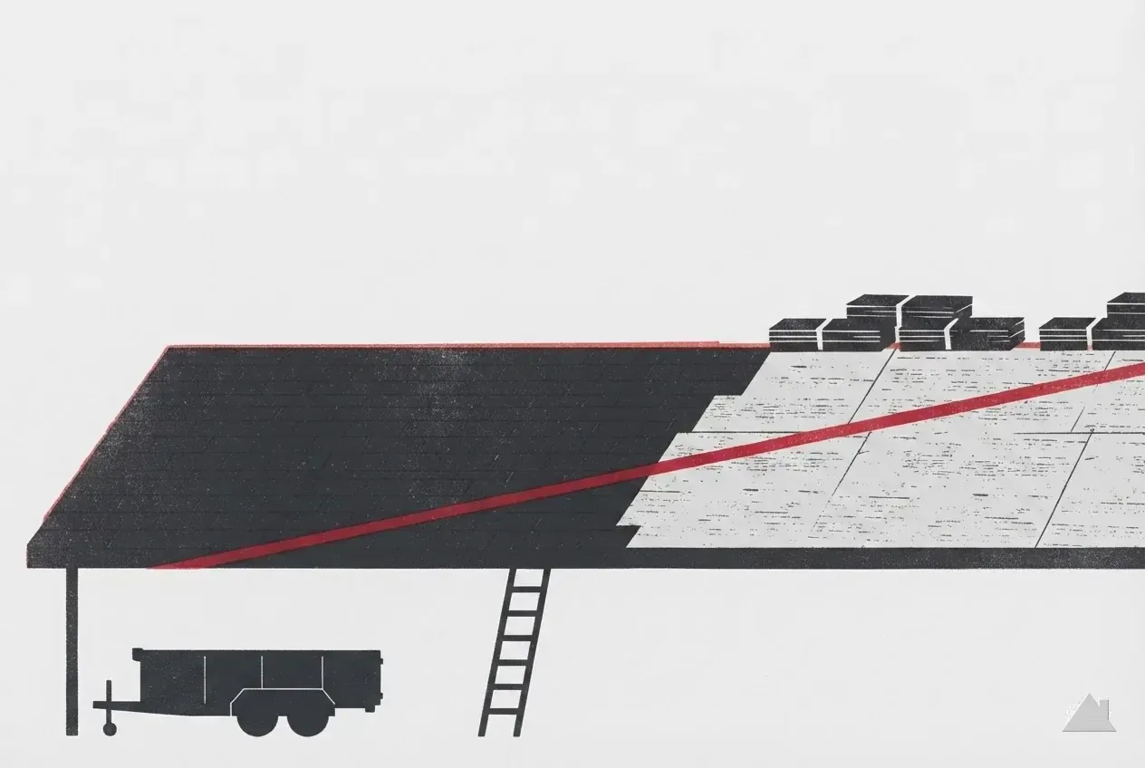 Two-colour print of a replacement job in progress
